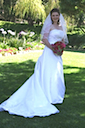 Rebecca in her wedding dress